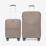  Troler set 2 Bucati KREAL model TASOS Troler cabina 55 cm şi Troler mare 74 cm polipropilenă gold