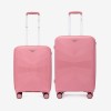  Troler set 2 Bucati KREAL model TASOS Troler cabina 55 cm şi Troler mediu 66 cm polipropilenă roz - Imagine 1