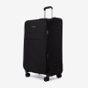  Troler set 2 Bucati ENZO NORI model SPARK Troler cabina 55 cm şi Troler mare 77 cm textil negru - Imagine 3