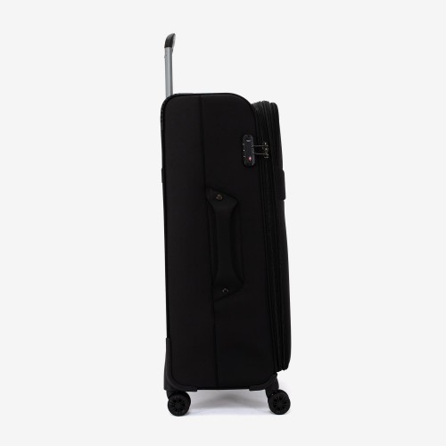 Troler mare extensibil ENZO NORI SPARK 77 cm textil negru