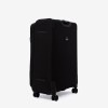  Troler set 2 Bucati ENZO NORI model SPARK Troler cabina 55 cm şi Troler mare 77 cm textil negru - Imagine 5