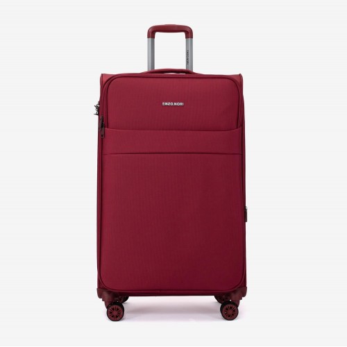 Troler mare extensibil ENZO NORI SPARK 77 cm textil  rosu