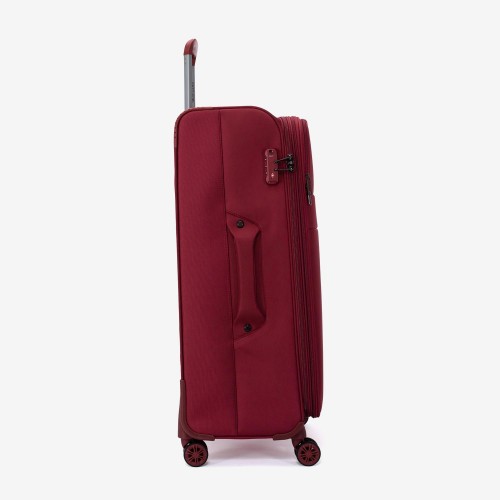 Troler mare extensibil ENZO NORI SPARK 77 cm textil  rosu