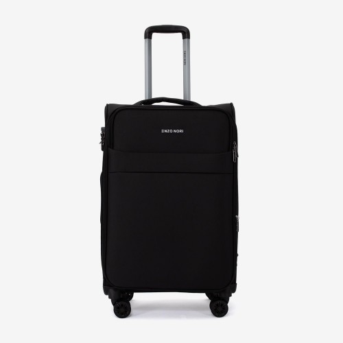 Troler mediu ENZO NORI SPARK 66 cm textil negru