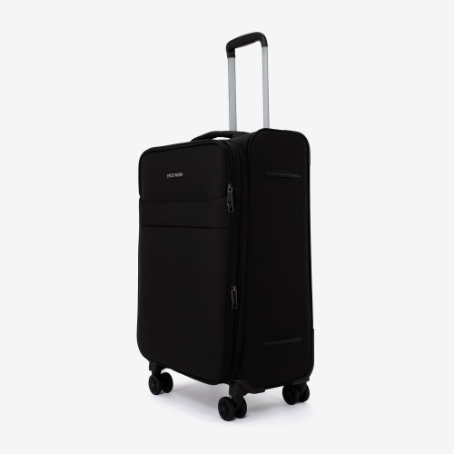  Troler set 2 Bucati ENZO NORI model SPARK Troler mediu 66 cm şi Troler mare 77 cm textil negru