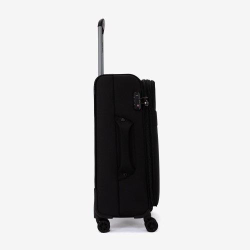 Troler mediu ENZO NORI SPARK 66 cm textil negru