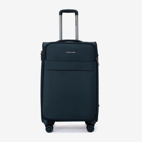 Troler mediu ENZO NORI SPARK 66 cm textil albastru-verde