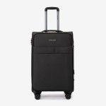 Troler mediu ENZO NORI SPARK 66 cm textil verde-gri