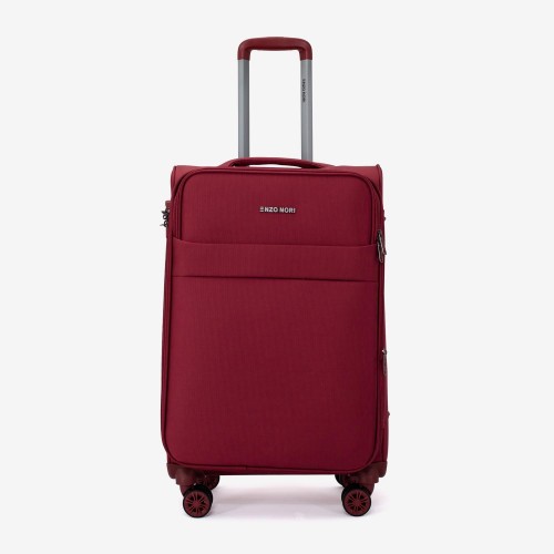 Troler mediu ENZO NORI SPARK 66 cm textil rosu