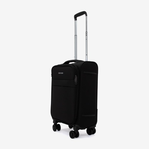  Troler set 2 Bucati ENZO NORI model SPARK Troler cabina 55 cm şi Troler mare 77 cm textil negru