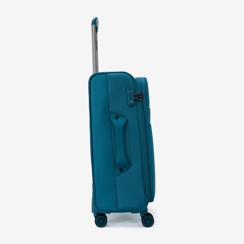  Troler set 2 Bucati ENZO NORI model SPARK Troler mediu 66 cm şi Troler mare 77 cm textil albastru