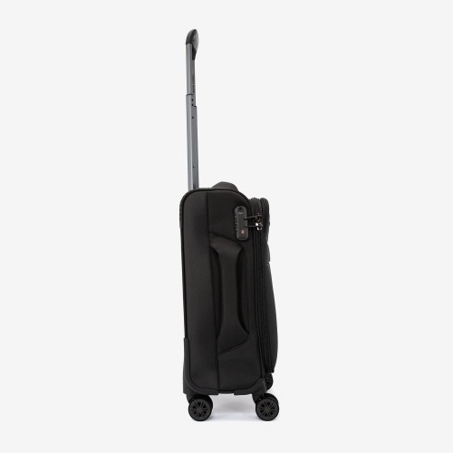  Troler set 2 Bucati ENZO NORI model SPARK Troler cabina 55 cm şi Troler mare 77 cm textil  verde-gri