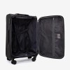  Troler set 2 Bucati ENZO NORI model SPARK Troler cabina 55 cm şi Troler mare 77 cm textil  verde-gri - Imagine 7