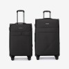  Troler set 2 Bucati ENZO NORI model SPARK Troler mediu 66 cm şi Troler mare 77 cm textil verde-gri - Imagine 1