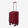  Troler set 2 Bucati ENZO NORI model SPARK Troler cabina 55 cm şi Troler mare 77 cm textil rosu - Imagine 3