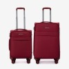  Troler set 2 Bucati ENZO NORI model SPARK Troler cabina 55 cm şi Troler mediu 66 cm textil rosu - Imagine 1