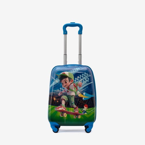 Troler copii Boy 44 cm ABS cu policarbonat, albastru