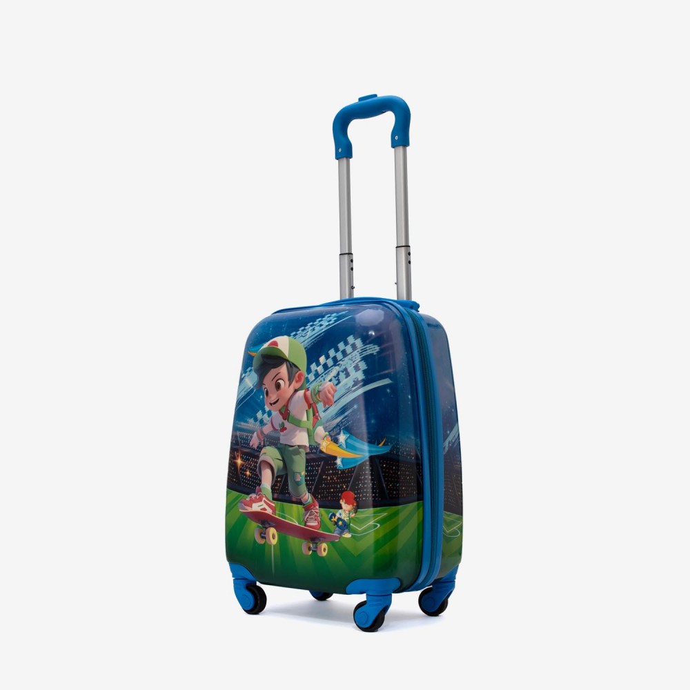 Troler copii Boy 44 cm ABS cu policarbonat, albastru