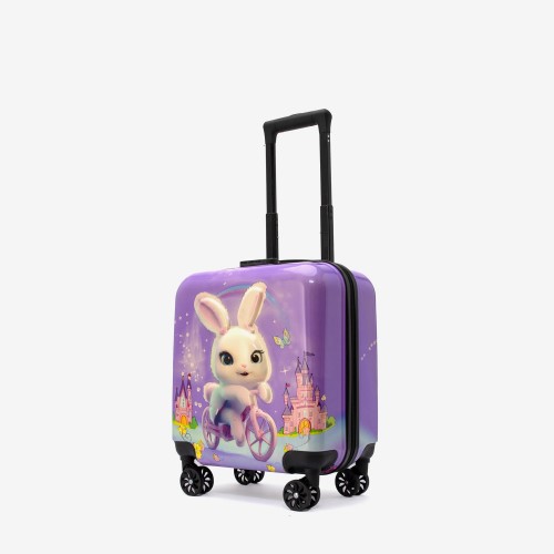Troler copii Rabbit 44 cm ABS cu policarbonat, violet