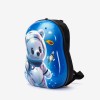 Ghiozdan copii Bear, ABS cu policarbonat și material textil, albastru, alb