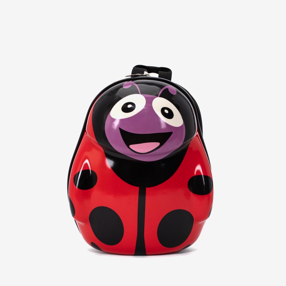Ghiozdan copii Beetle, ABS cu policarbonat și material textil, rosu
