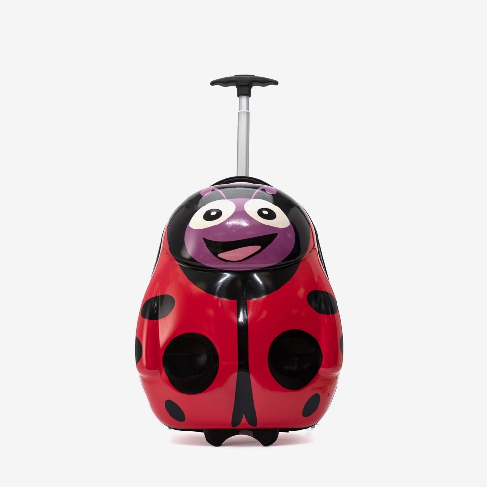 Troler copii Beetle 44 cm ABS cu policarbonat, rosu