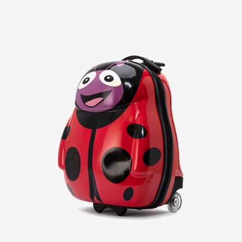 Troler copii Beetle 44 cm ABS cu policarbonat, rosu