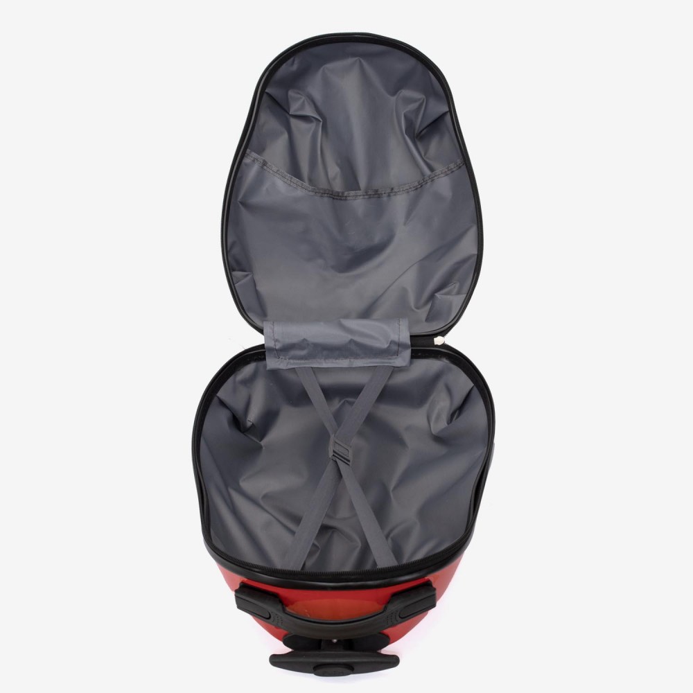 Troler copii Beetle 44 cm ABS cu policarbonat, rosu