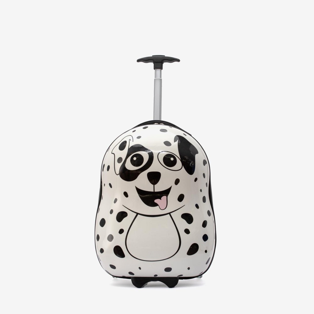 Troler copii DOG 44 cm ABS cu policarbonat, alb