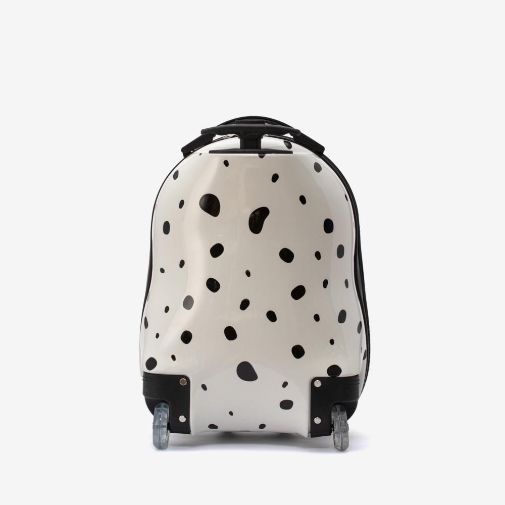 Troler copii DOG 44 cm ABS cu policarbonat, alb