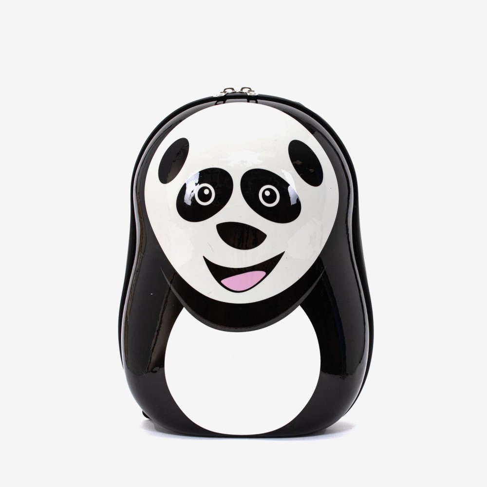 Ghiozdan copii Panda, ABS cu policarbonat și material textil, negru,alb