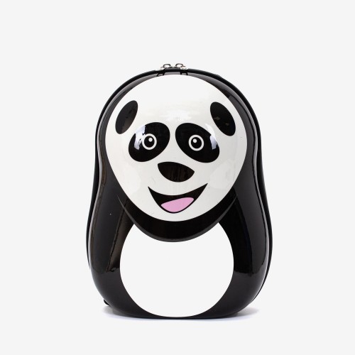 Ghiozdan copii Panda, ABS cu policarbonat și material textil, negru,alb