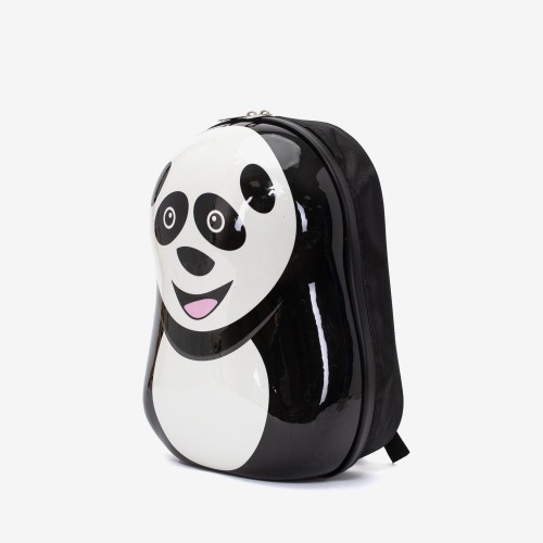 Ghiozdan copii Panda, ABS cu policarbonat și material textil, negru,alb