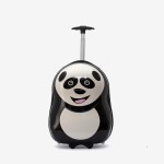Troler copii Panda 44 cm ABS cu policarbonat, negru, alb Troler copii Panda 44 cm ABS cu policarbonat, negru, alb