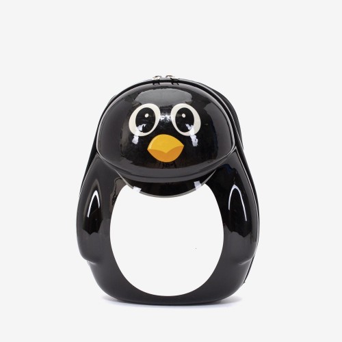 Ghiozdan copii Penguin, ABS cu policarbonat și material textil, negru