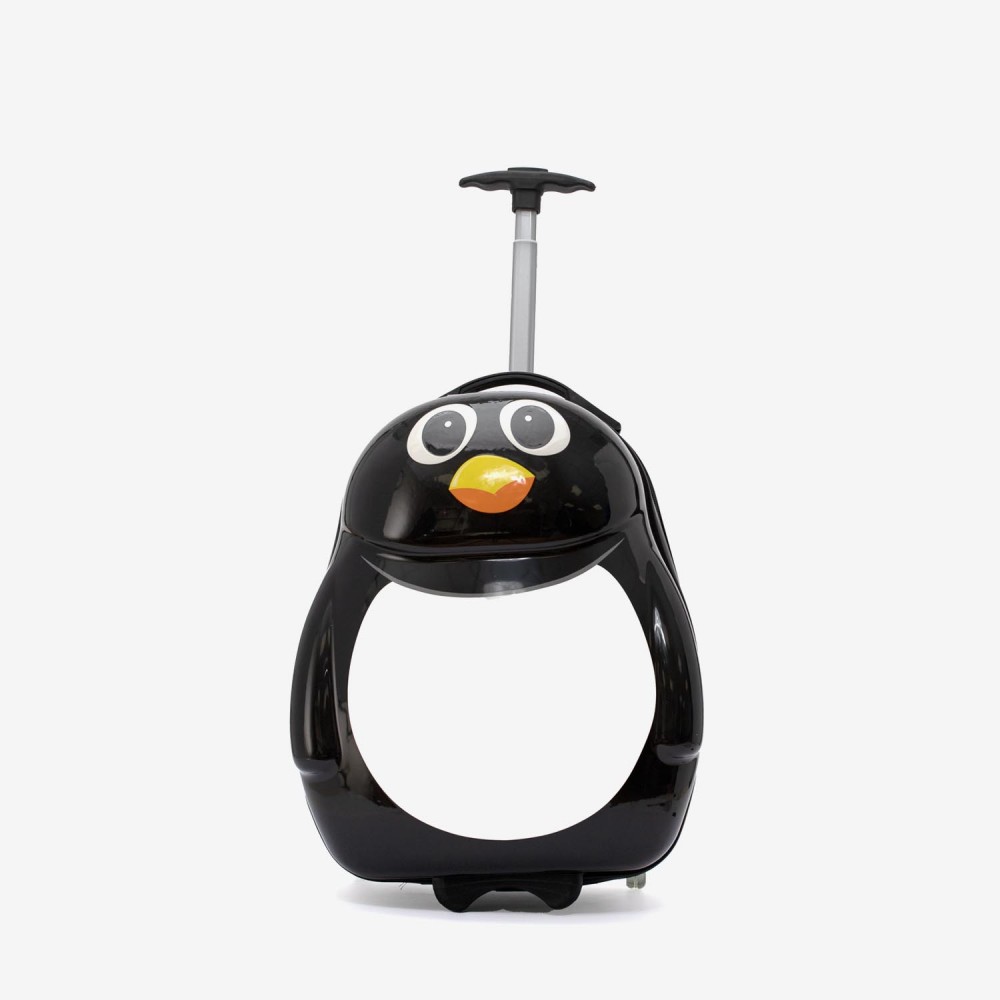 Troler copii Penguin 44 cm ABS cu policarbonat, negru