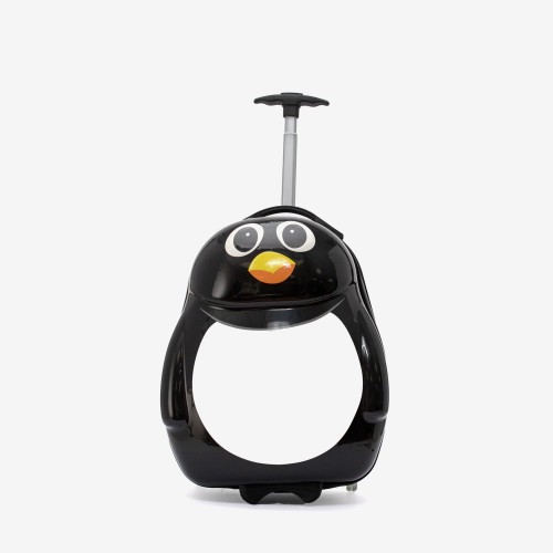 Troler copii Penguin 44 cm ABS cu policarbonat, negru