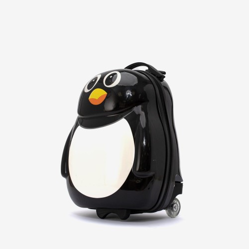 Troler copii Penguin 44 cm ABS cu policarbonat, negru