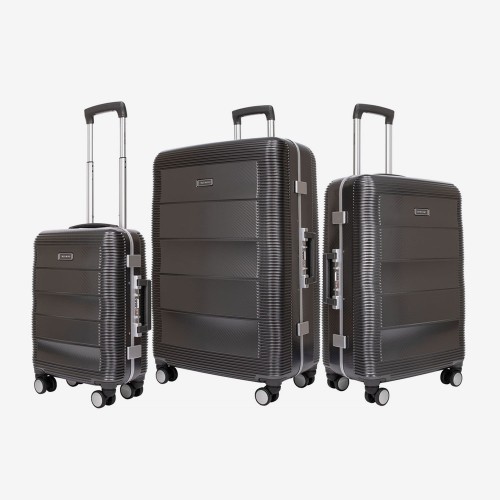 Set trolere ENZO NORI model PARIS policarbonat cu ramă din aluminiu Gri