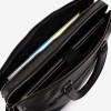 Servieta barbati ЕNZO NORI model TORN din piele naturala negru - Imagine 4