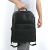 Rucsac din piele naturala ENZO NORI Model LIBRO negru - Imagine 2