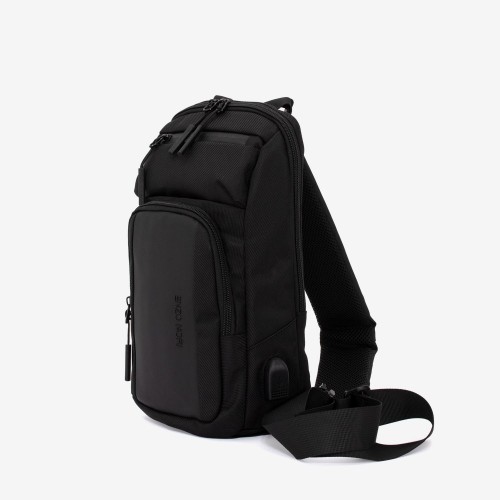 Borseta barbati ENZO NORI VAL textil negru