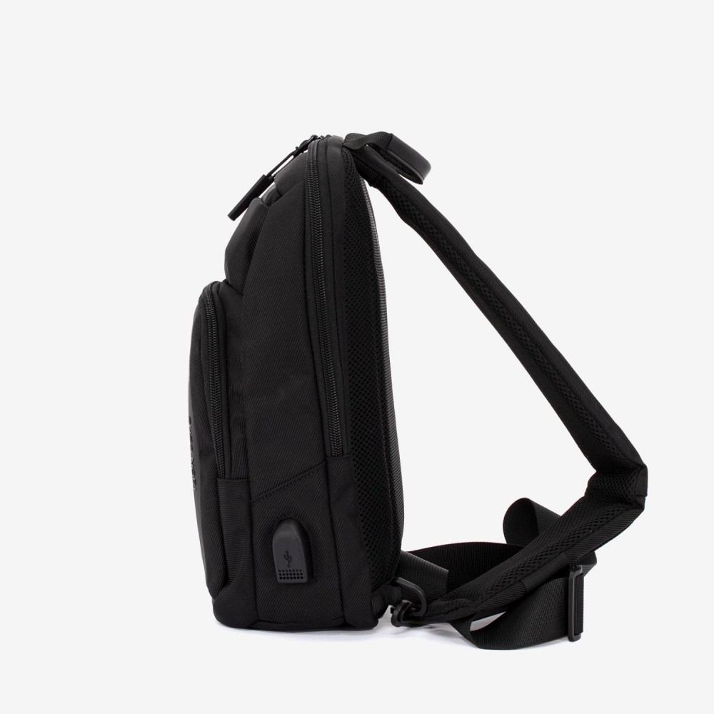 Borseta barbati ENZO NORI VAL textil negru