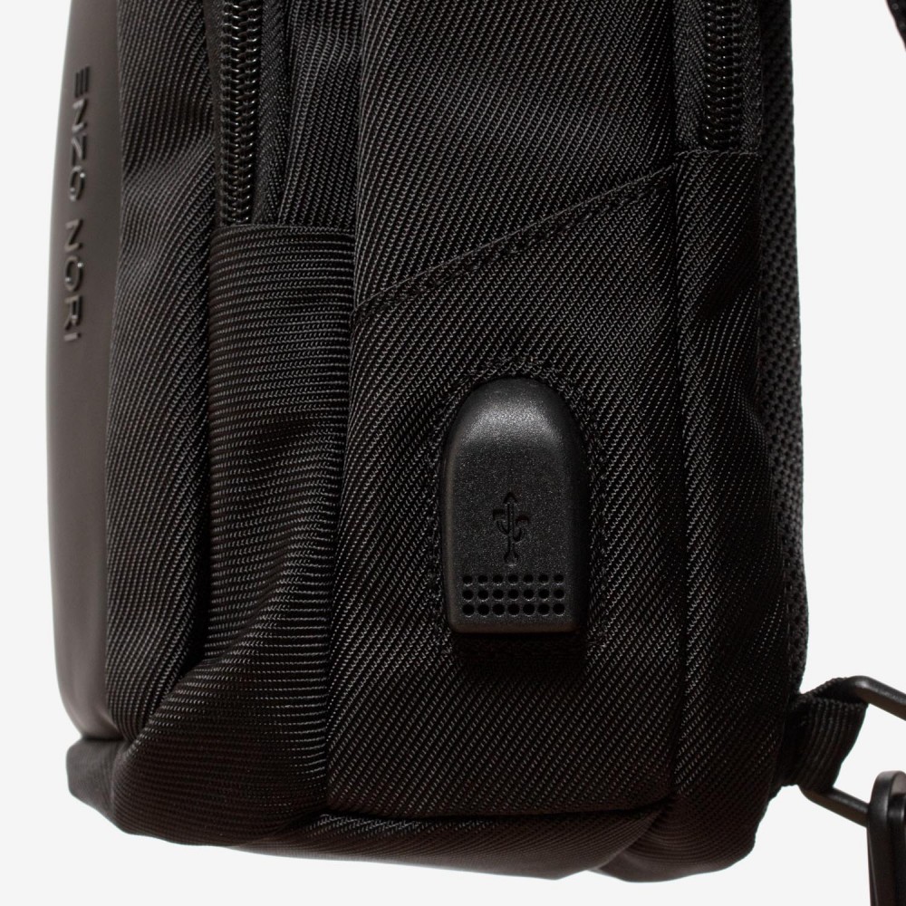 Borseta barbati ENZO NORI VAL textil negru