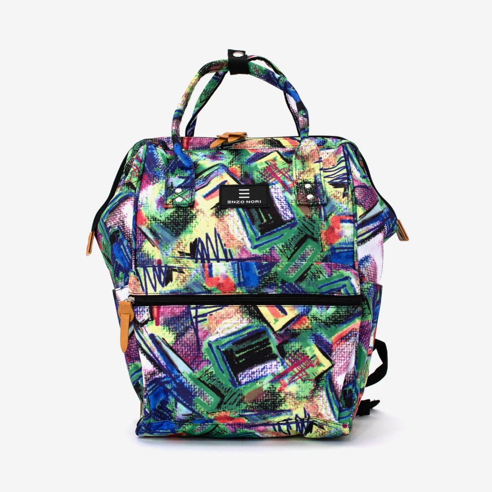 Rucsac ENZO NORI model ADVENTURE-L verde multicolor