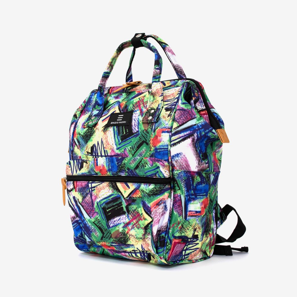 Rucsac ENZO NORI model ADVENTURE-L verde multicolor
