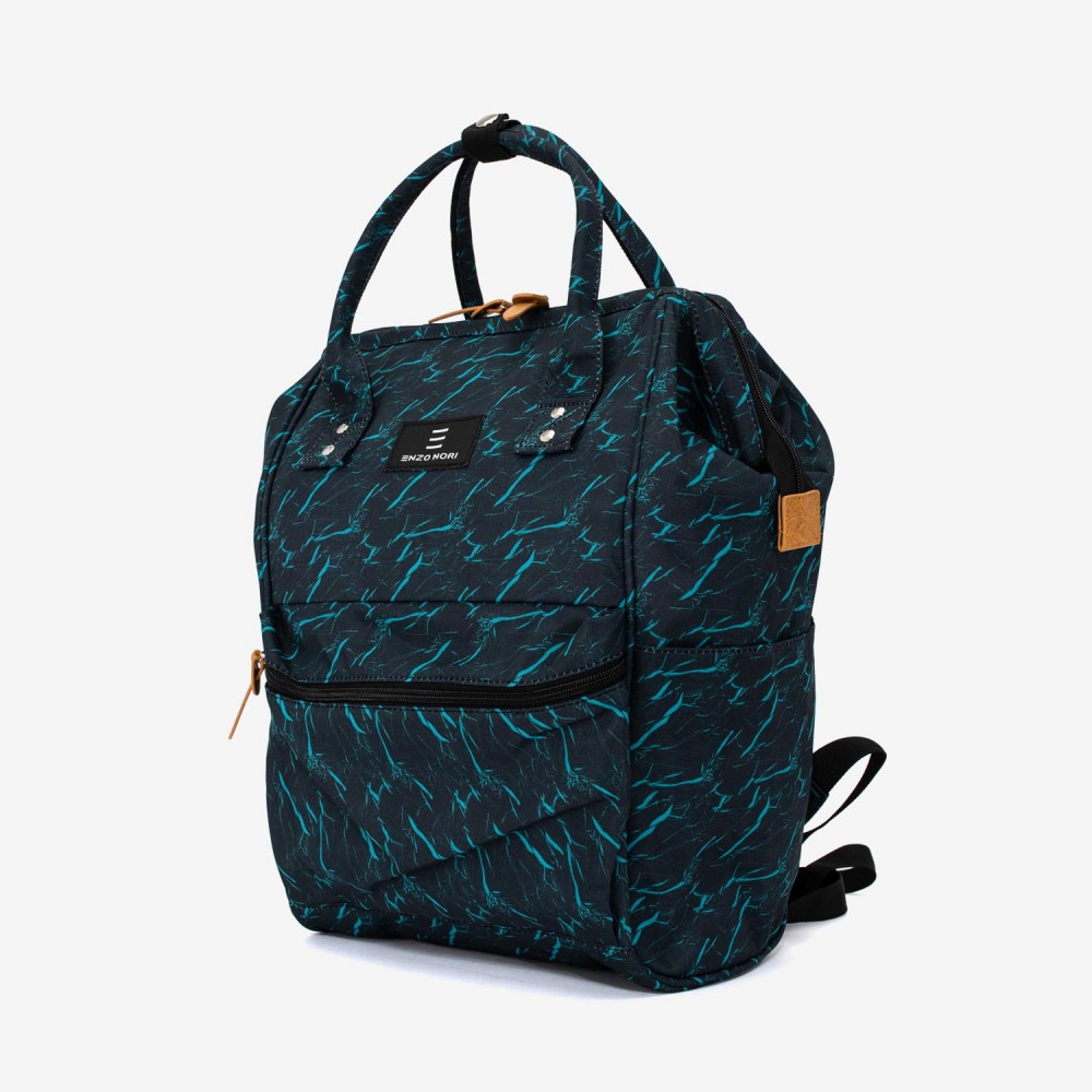 Rucsac ENZO NORI model ADVENTURE-L negru cu albastru deschis