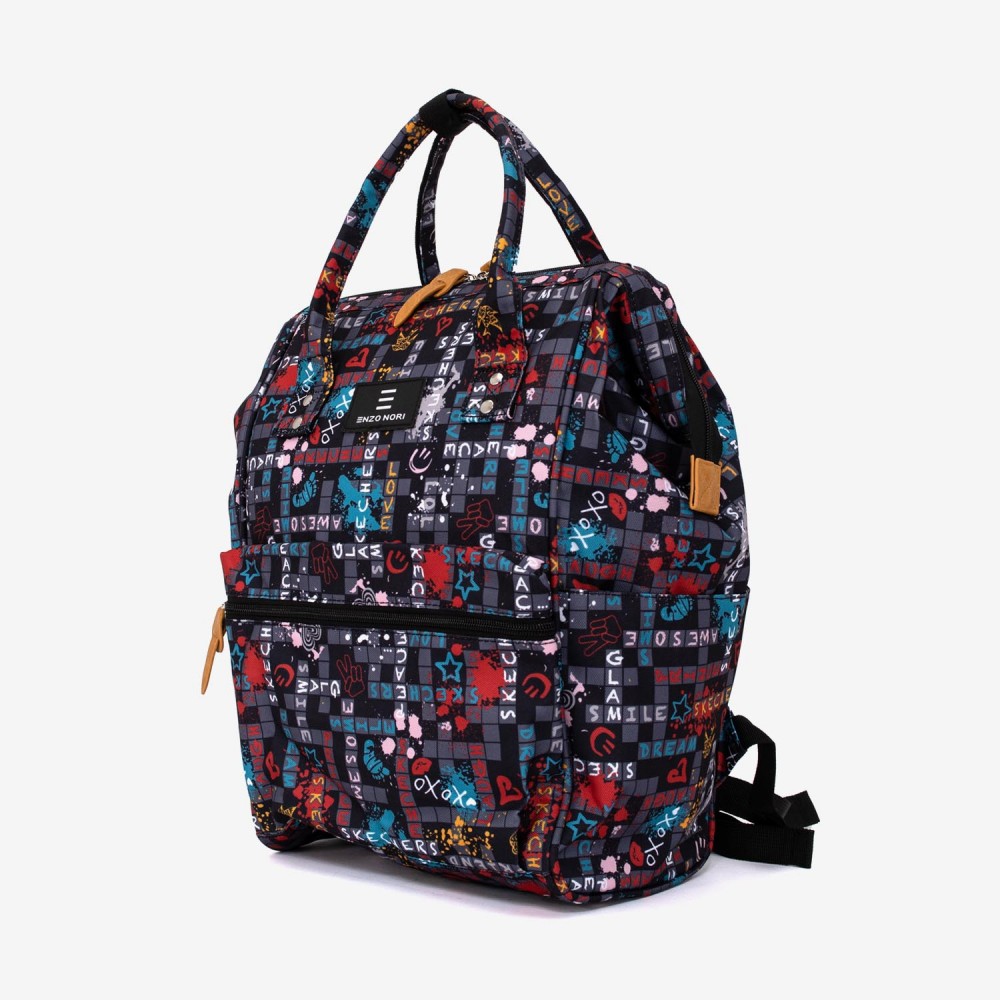 Rucsac ENZO NORI model ADVENTURE-L multicolor cu text