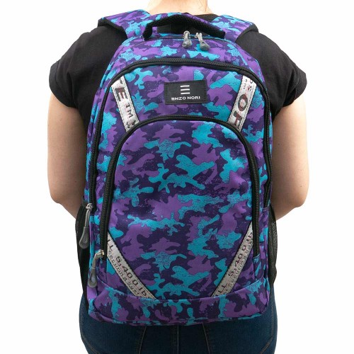 Rucsac școală ENZO NORI model CAMOS violet