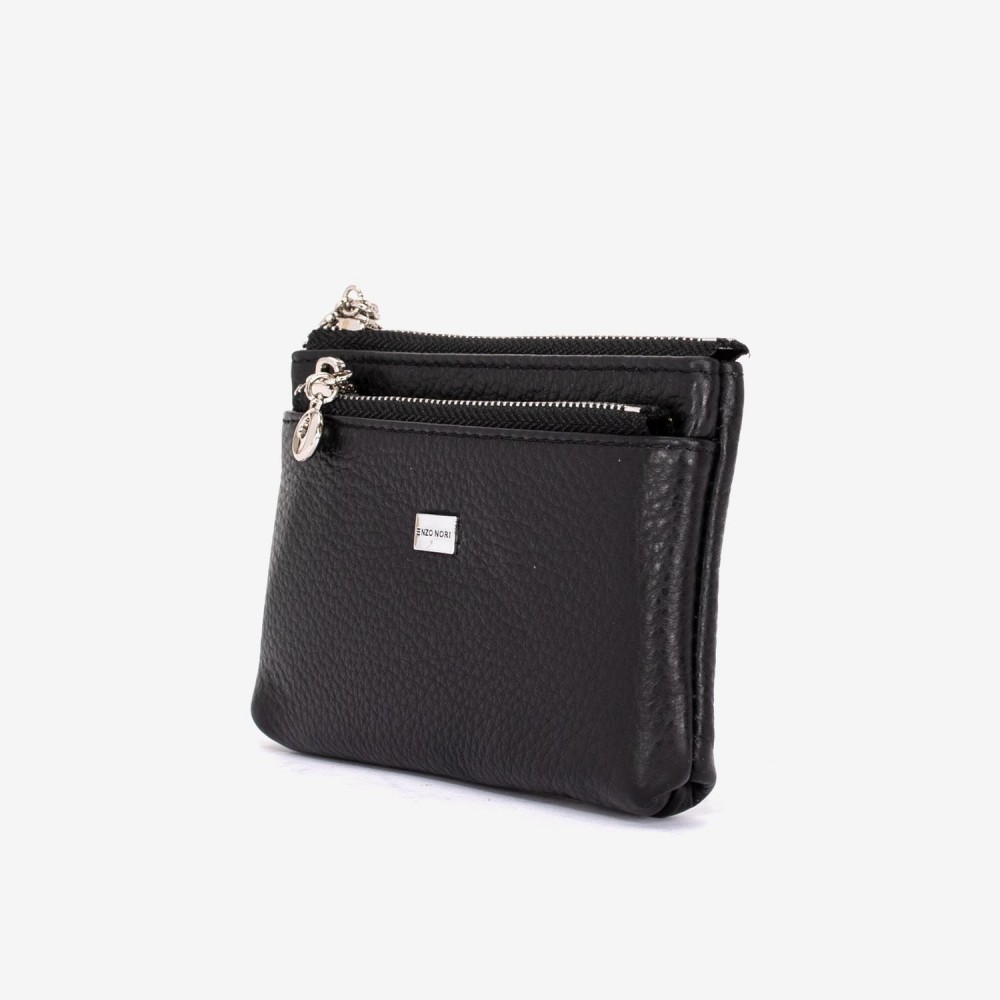Breloc din piele ENZO NORI model FILL negru